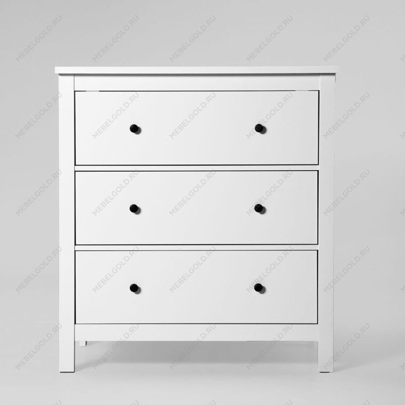 САГА комод 3 ящика белый | изображение 2