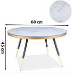 Стол журнальный Signal VEGA B (мраморный эффект/черный) | изображение 1