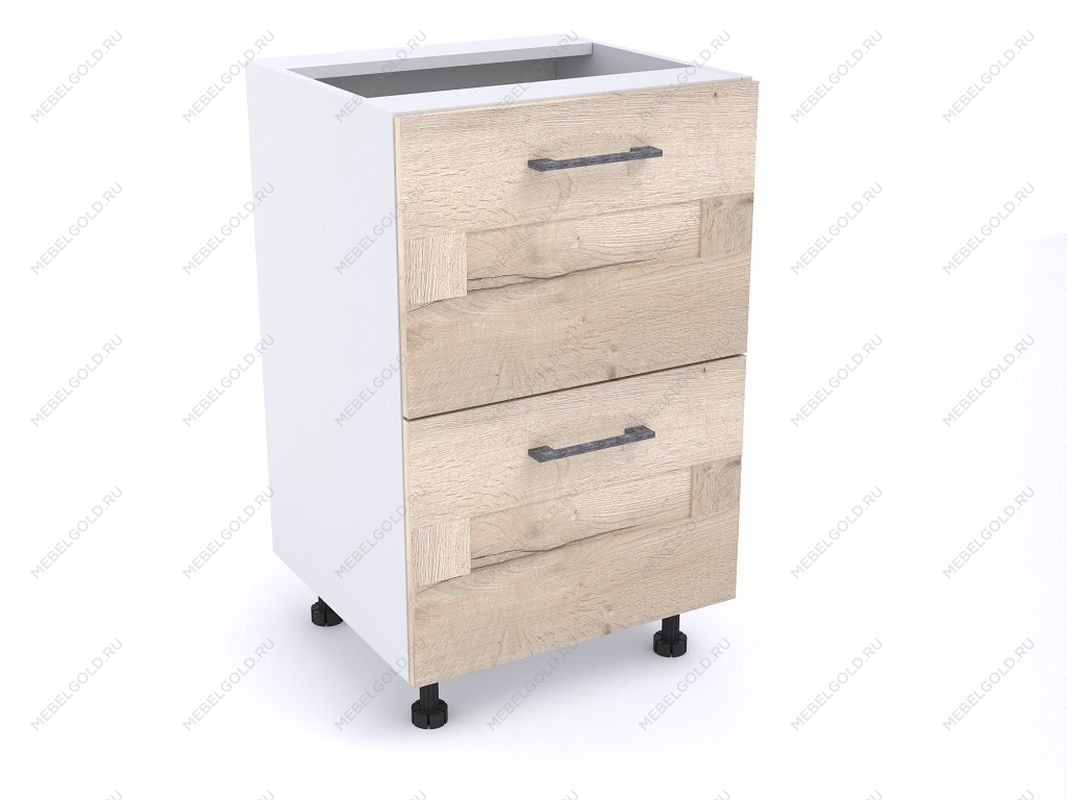 Стол с ящиками СЯ-50 (2), Дублин (500*470*820) Дуб галифакс белый, 21620