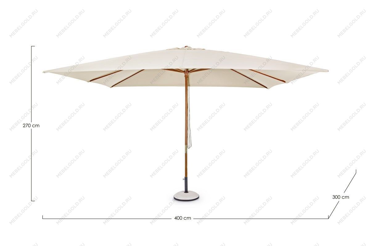Зонт Неаполь Бежевый 3х4 | изображение 3
