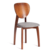 Стул DIAMANTE мягкое сидение, бук, 42x42x85см, коричневый, ткань wool dimgrey, серый