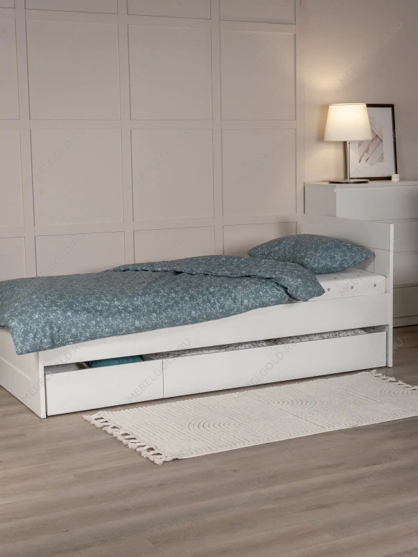 Кровать односпальная Сириус, 80х200 см, белая | изображение 8