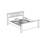 САГА кровать двойная 160х200 белая | изображение 2