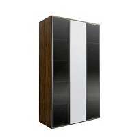 Шкаф 3-х дверный Bogemia Woodline Air (Белый/Серебро) БМШ2/3(2)