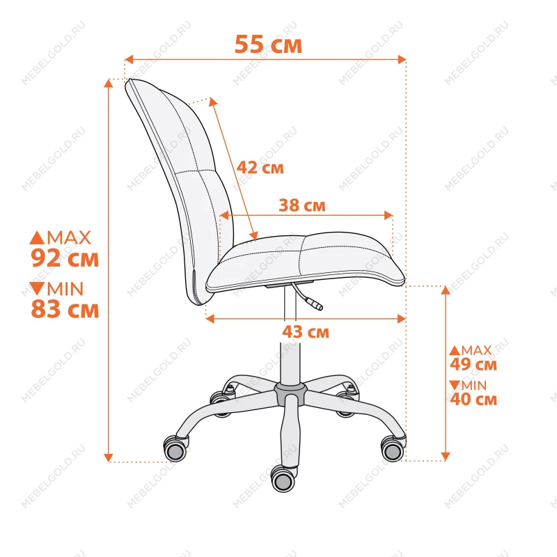 Кресло Azura, кож/зам, черный, 36-6 | изображение 11