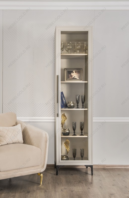 Витрина Стелла 1-ств светло серый камень | изображение 7