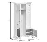 Шкаф с вешалкой Кентаки PPK/110L белый | изображение 2