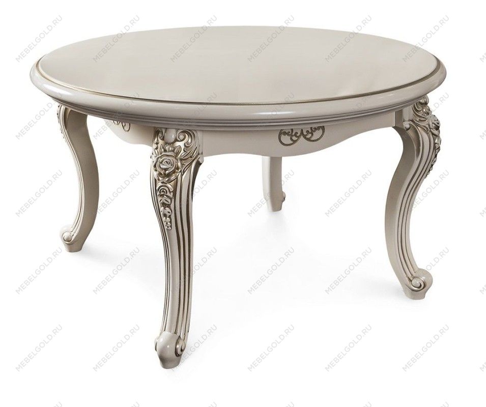 Столик круглый Джоконда крем глянец