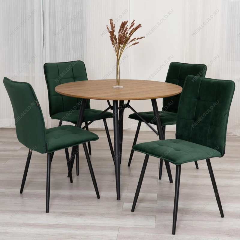 Стул обеденный Bari, LT, велюр, Deep Forest (изумруд), 41х55х89 см | изображение 9