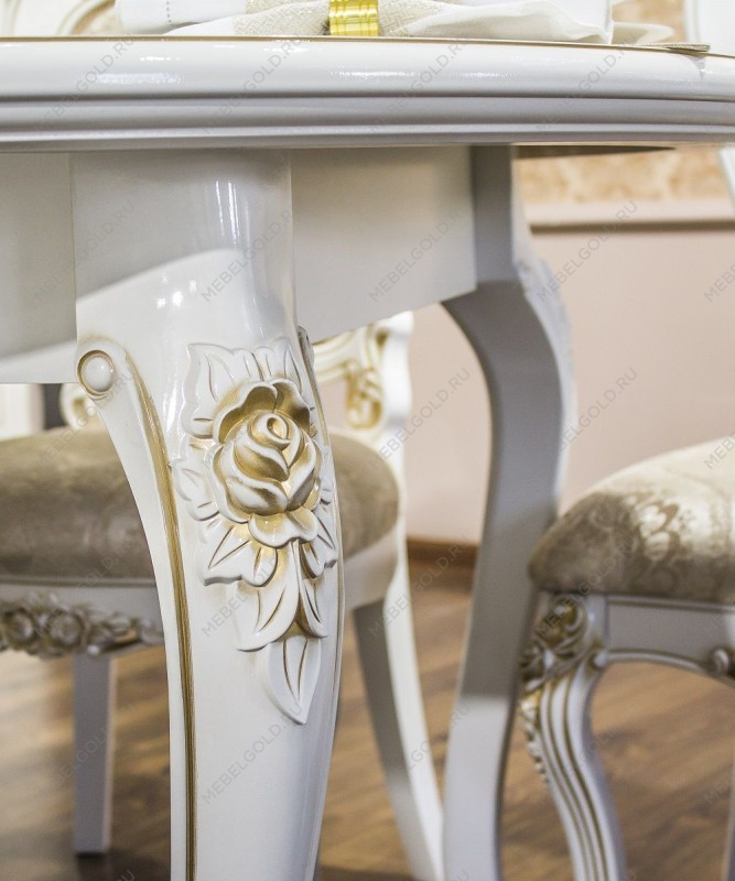 Стол Натали круглый белый глянец | изображение 6