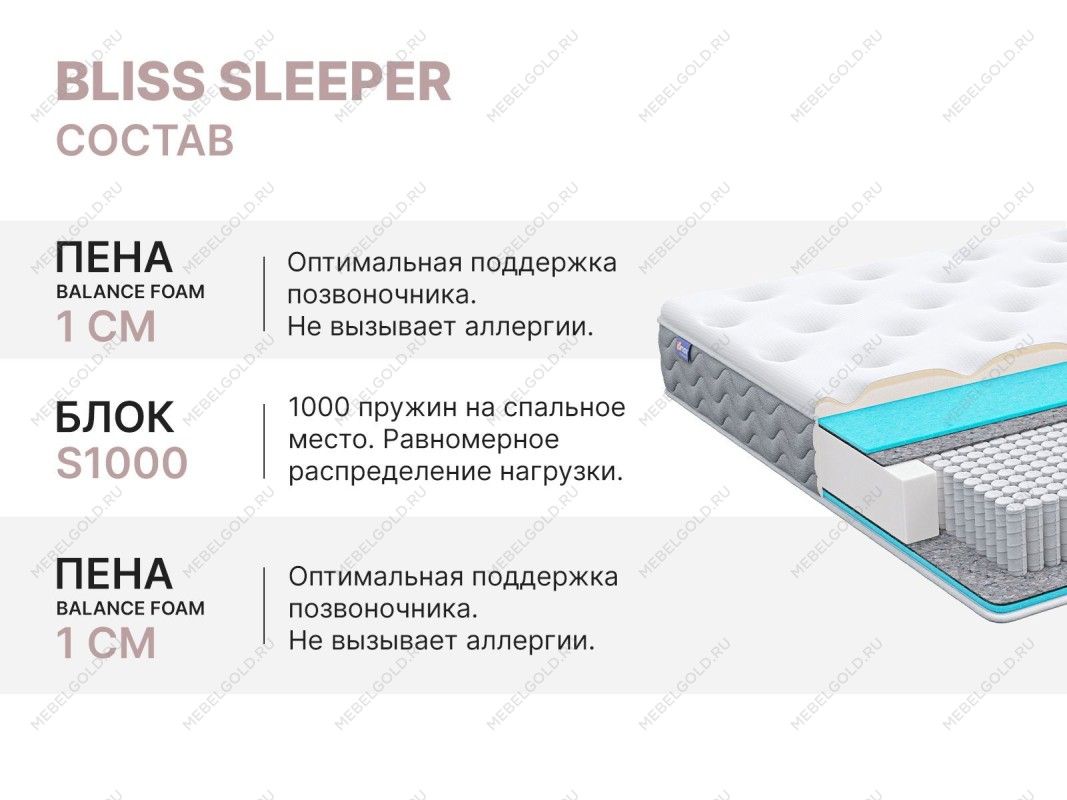 Матрас Bliss Sleeper 140х200 | изображение 4