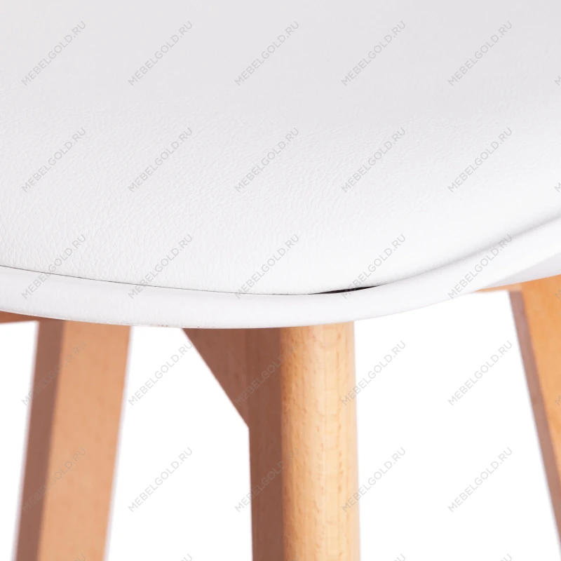 Стул барный TULIP BAR (mod. C1014H-1)/1 шт. в упаковке, пластик/дерево, 42 х 47,5 х 104 см, White (Белый) 70029/ натуральный | изображение 7