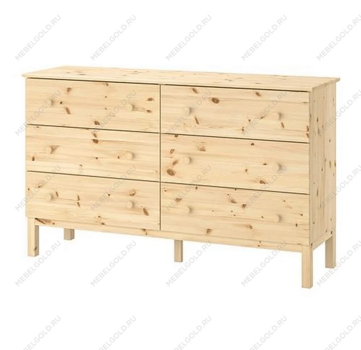 Комод Тарва Т-6 6 ящиков (натуральный) | изображение 1
