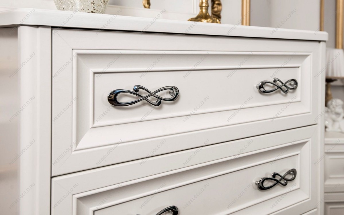 Комод Мишель 4 ящ. узкий белый матовый | изображение 4