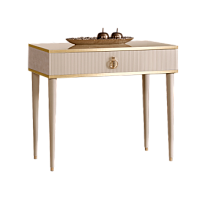 Стол туалетный узкий Римини СОЛО (Латте/Золото) РМСТ-1(s)[9]