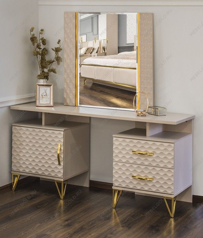 Туалетный столик Лара бежевый глянец | изображение 3