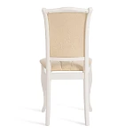 Стул Opera ( OP-SC ), дерево гевея, 45х53х97см, ivory white (слоновая кость 2-5), ткань бежевая (A168B) | изображение 3