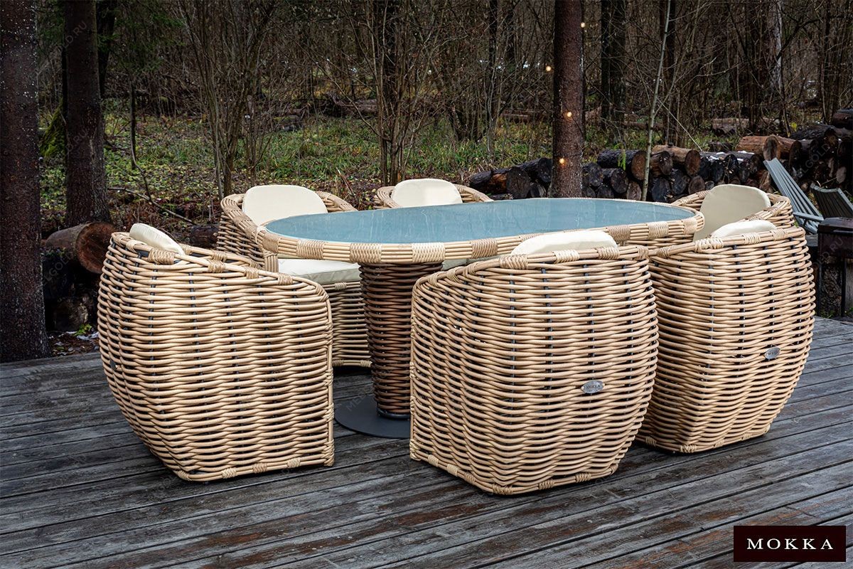 MOKKA MAJORCA стол обеденный, цвет соломенный | изображение 6