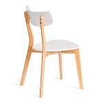 Стул Claire, сиденье МДФ, опоры дерево гевея, белый / натуральное дерево, 48 x 49,5 x 81,5 x SH44см | изображение 2