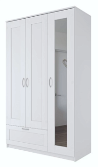 БРИМНЭС / СИРИУС Шкаф ИКЕА / IKEA комбинированный 3 двери и 1 ящик белый