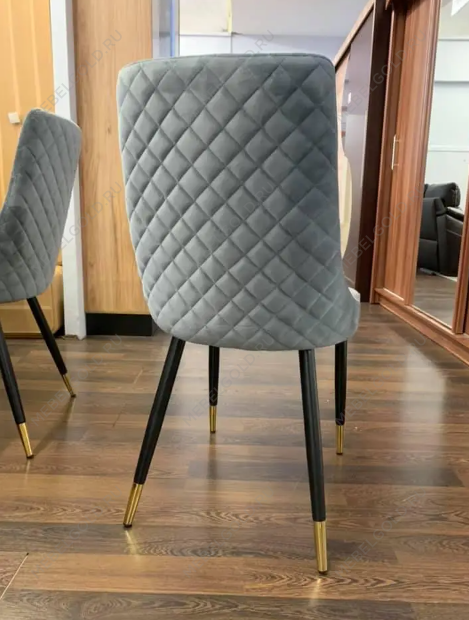 Стул кухонный Signal PIANO Velvet (серый/черный/золотой) | изображение 2