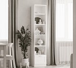 БРИМНЭС / СИРИУС Стеллаж ИКЕА / IKEA 1 ящик 39х190 белый | изображение 4