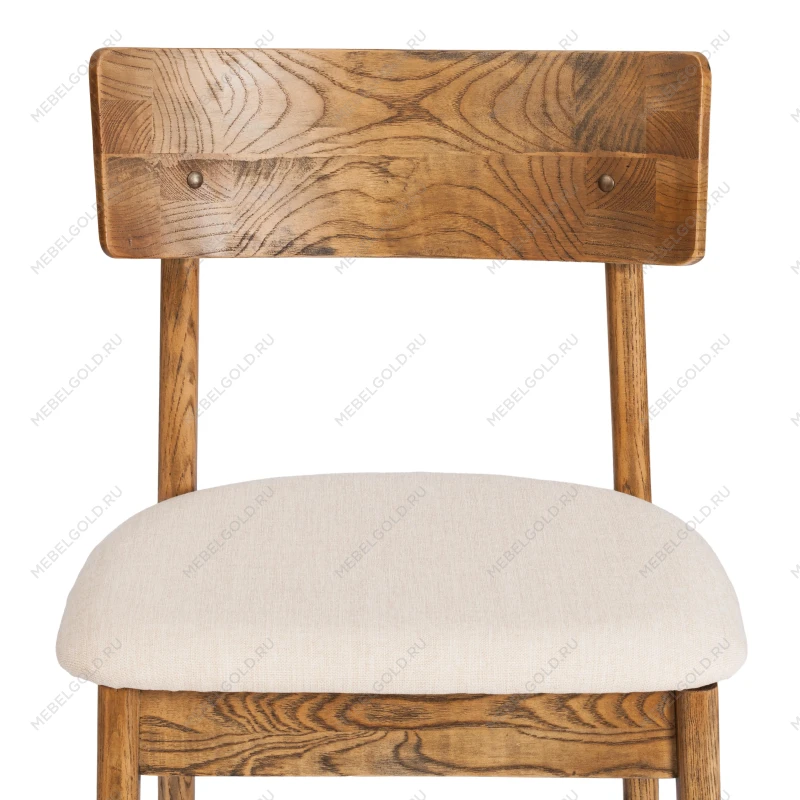 Стул THOR, дерево вяз/ткань лен, груша№3/бежевый лен, 50х48х81,5 см | изображение 6