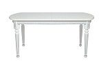 Стол овальный Милорд-170 (90х170х220/белый/патина серебро) | изображение 1