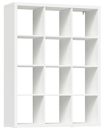 КАЛЛАКС / ФОРА Стеллаж ИКЕА / IKEA 12, широкий стеллаж с открытыми ячейками, тамбурат, цвет белый