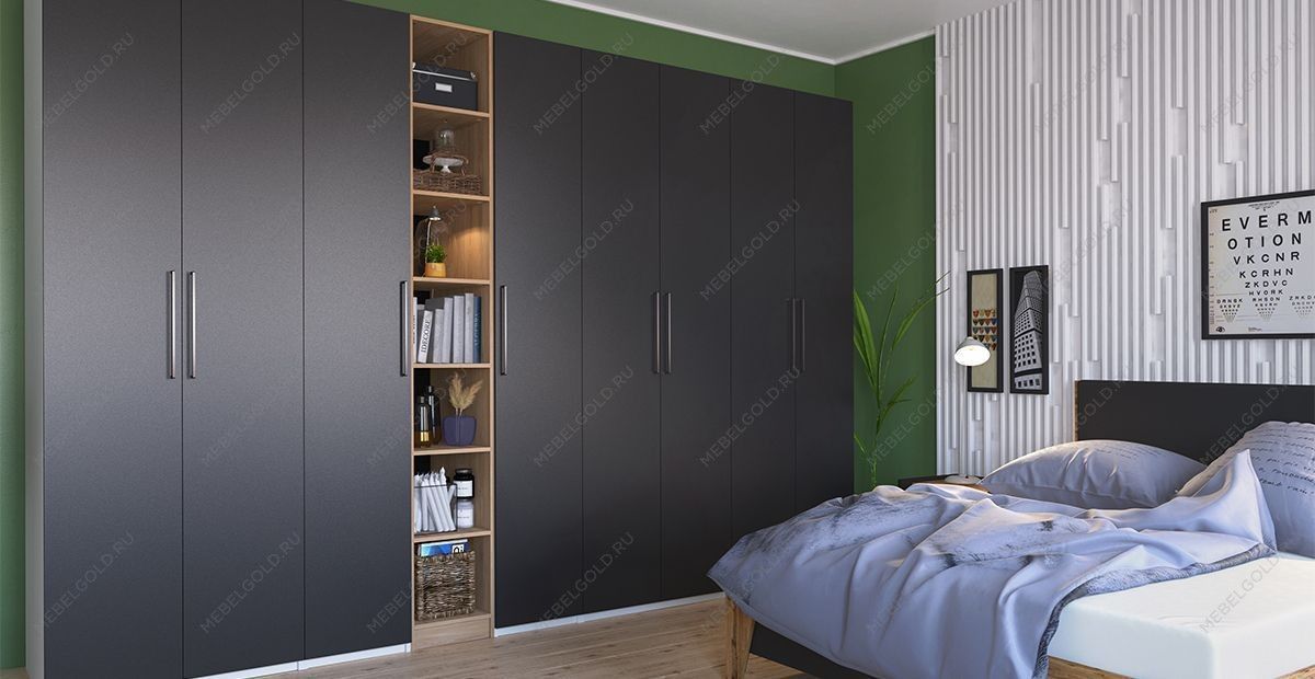 Шкаф Отис МН-039-04 П2 с фасадом ЛДСП (графит) | изображение 2