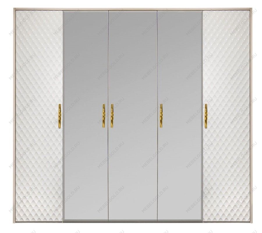 Шкаф Лара 5-дверный белый глянец | изображение 1