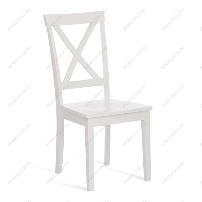 Стул GOLFI (Гольфи), дерево гевея/мдф, 44x54x95, pure white (402)