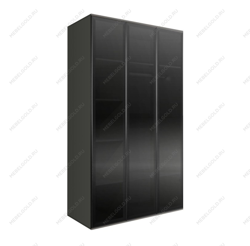 Шкаф 3-х дверный Bogemia Air (Серый/Черный) БМШ2/3(3)