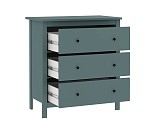 САГА комод 3 ящика темно-бирюзовый | изображение 2
