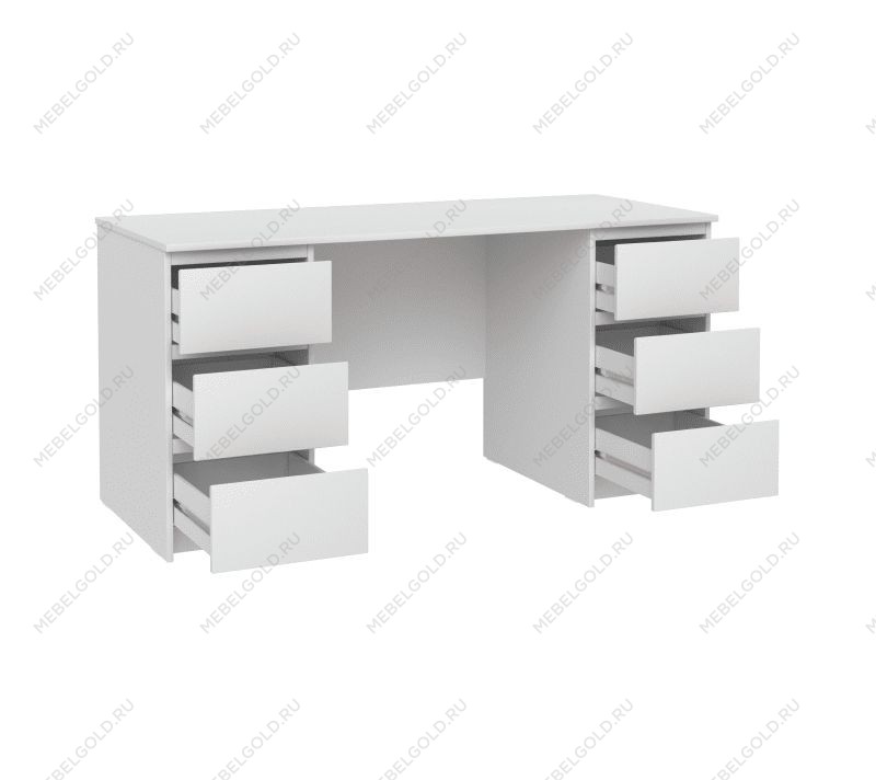 КАСТОР (KULLEN) стол письменный ИКЕА / IKEA 6 ящиков 151х65 белый | изображение 2