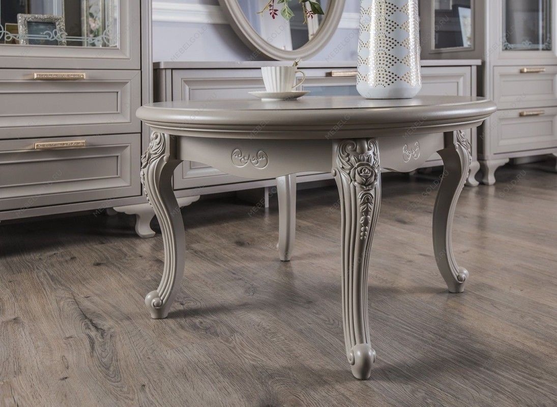 Столик круглый Мокко серый камень | изображение 7