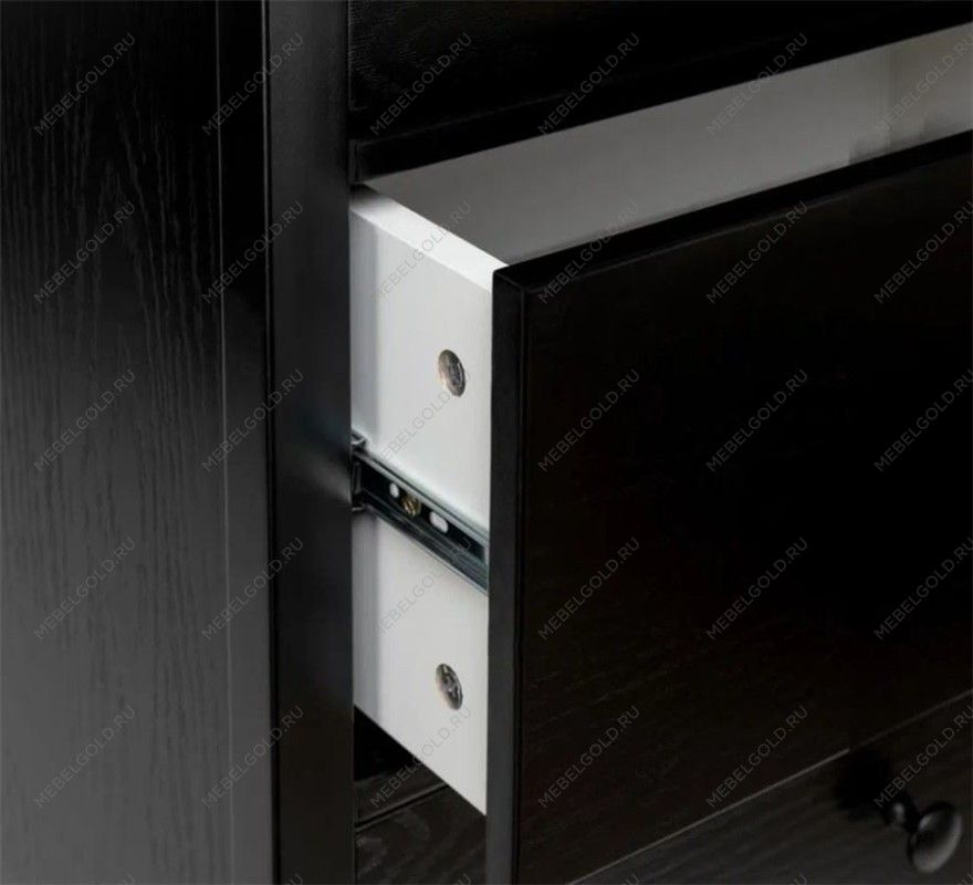 Комод Хитроу (3 ящ) (черный) | изображение 2