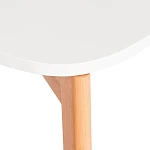 Стул Claire, сиденье МДФ, опоры дерево гевея, белый / натуральное дерево, 48 x 49,5 x 81,5 x SH44см | изображение 9