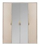 Шкаф Лара 4-дверный бежевый глянец | изображение 1