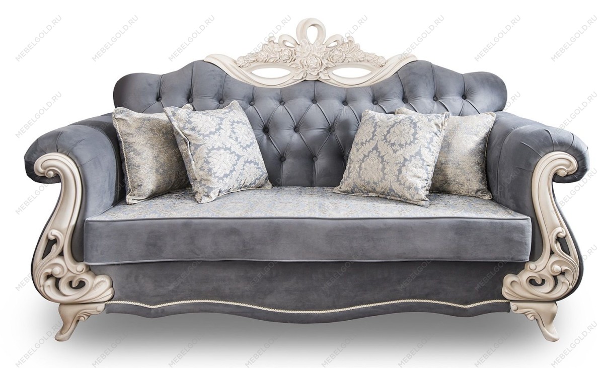 Диван Афина 3х местный крем серый | изображение 1