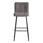 Барный стул Bari/Бари, велюр, серый, 29, 45х56х110 см | изображение 4