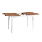 Стол Соната Люкс раздвижной/Sonata Lux extension table, массив сосны, антик/белый, 120-(150)х75х75 см | изображение 1