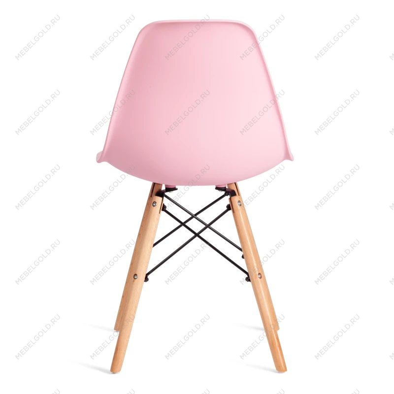 Стул CINDY (EAMES) (mod. 1801), дерево бук/металл/сиденье пластик, 45x51x82 см, Light pink (светло-розовый) | изображение 3