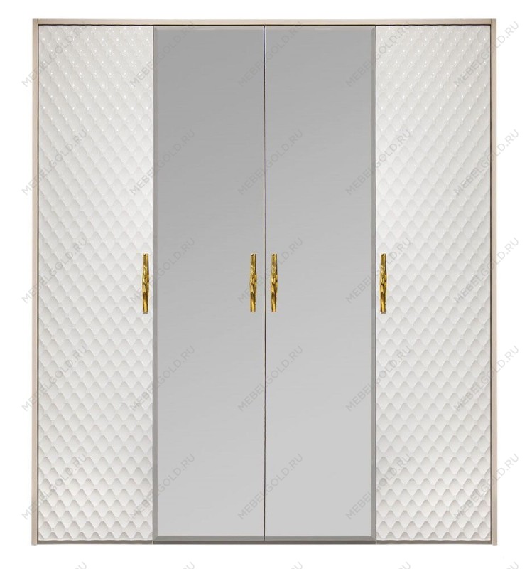 Шкаф Лара 4-дверный белый глянец | изображение 1