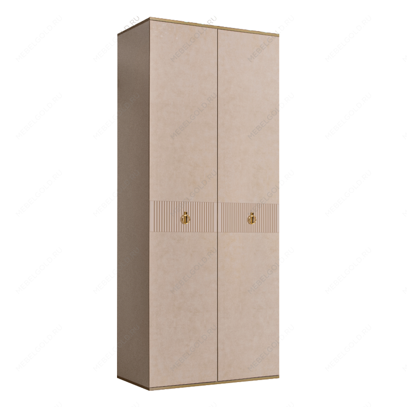 Шкаф 2-х дверный Римини СОЛО (Латте/Золото) РМШ2/2(s)