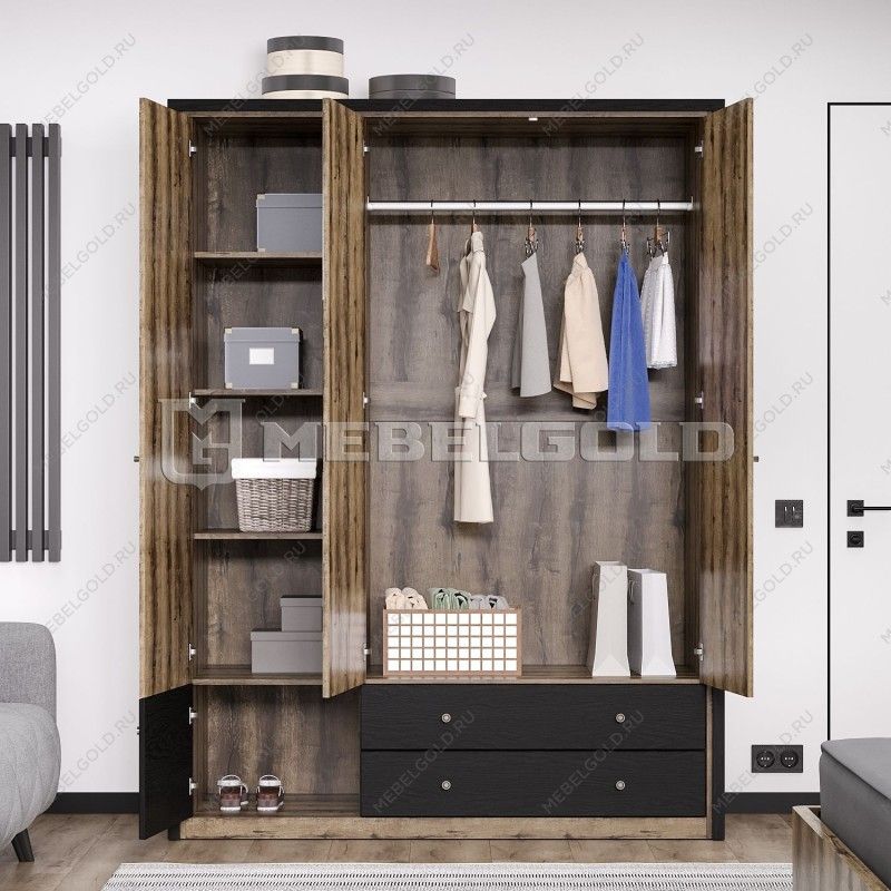 Шкаф 3-створчатый Джаггер 3DG2S Z | изображение 4