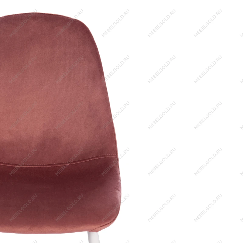 Стул BREEZE (mod. 4724)/1 шт. в упаковке, вельвет/металл, 44 х 53 х 87 см, Coral (коралловый) HLR44 / белый | изображение 5