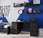 КАСТОР (KULLEN) стол письменный ИКЕА / IKEA 6 ящиков 151х65 Дуб Венге | изображение 4