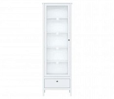 Шкаф-витрина Ева (Хельга) REG1W1S/65 с подсветкой белый