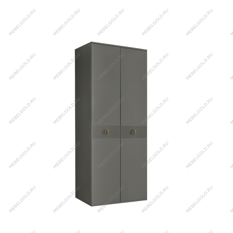 Шкаф 2-х дверный Римини СОЛО (Серый/Золото) РМШ2/2(s)